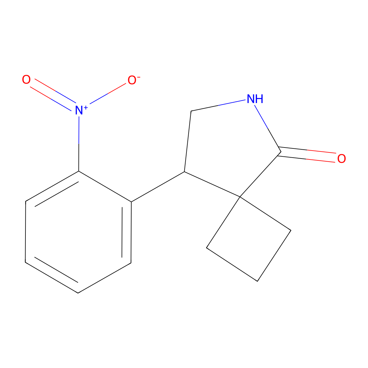 8-(2-Nitrophenyl)-6-azaspiro[3.4]octan-5-one molecular structure, CAS 2060056-89-3