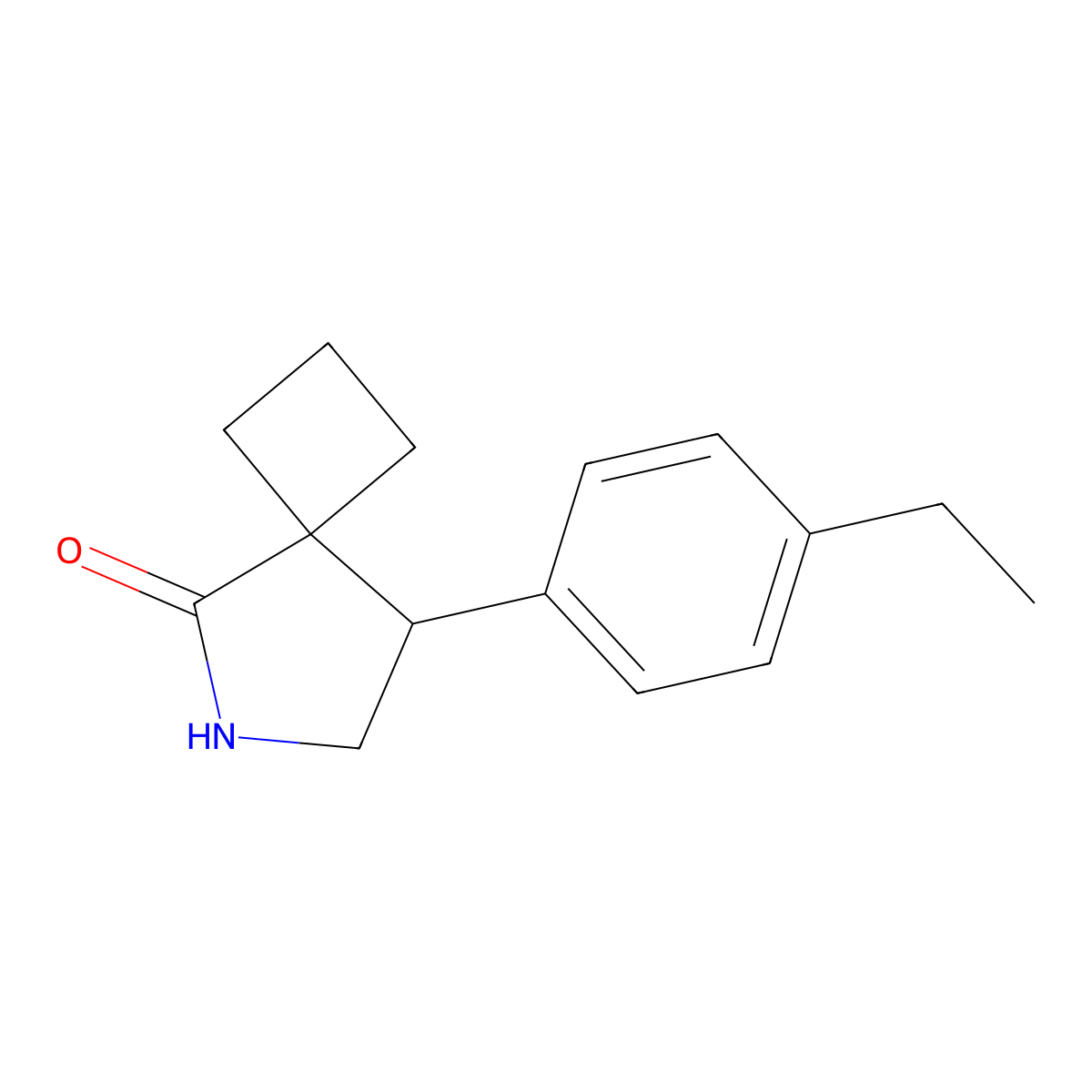 8-(4-Ethylphenyl)-6-azaspiro[3.4]octan-5-one molecular structure, CAS 2060056-91-7