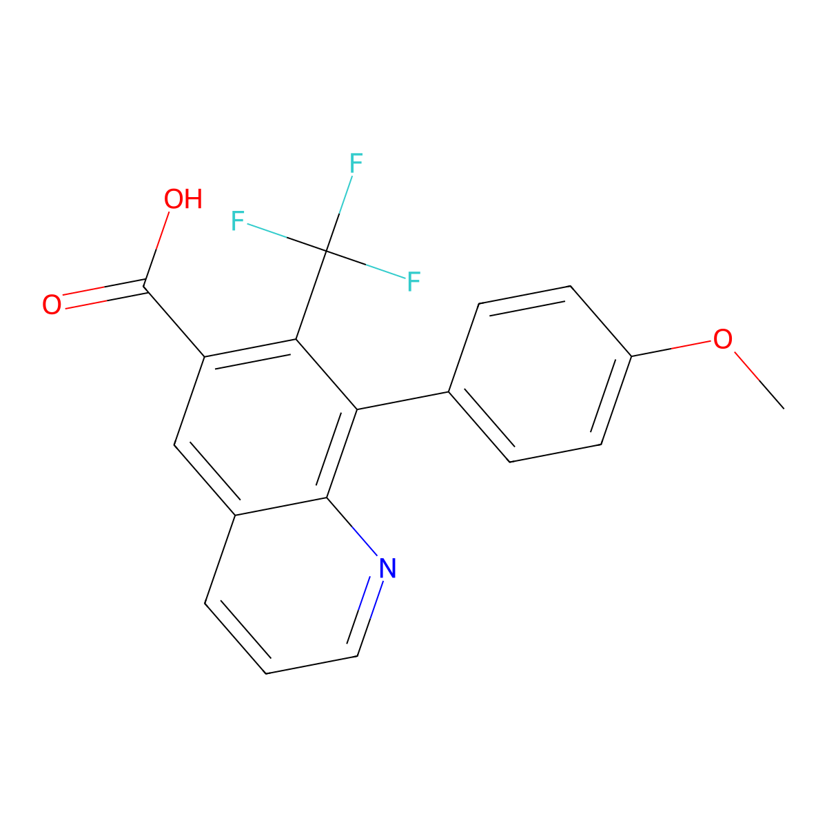 8-(4-Methoxyphenyl)-7-(trifluoromethyl)quinoline-6-carboxylic acid molecular structure, CAS 2060056-96-2