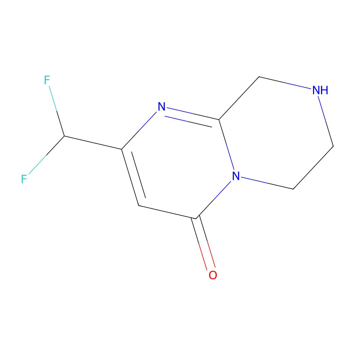 2-(Difluoromethyl)-4H,6H,7H,8H,9H-pyrimido[1,2-a]piperazin-4-one molecular structure, CAS 2060056-97-3