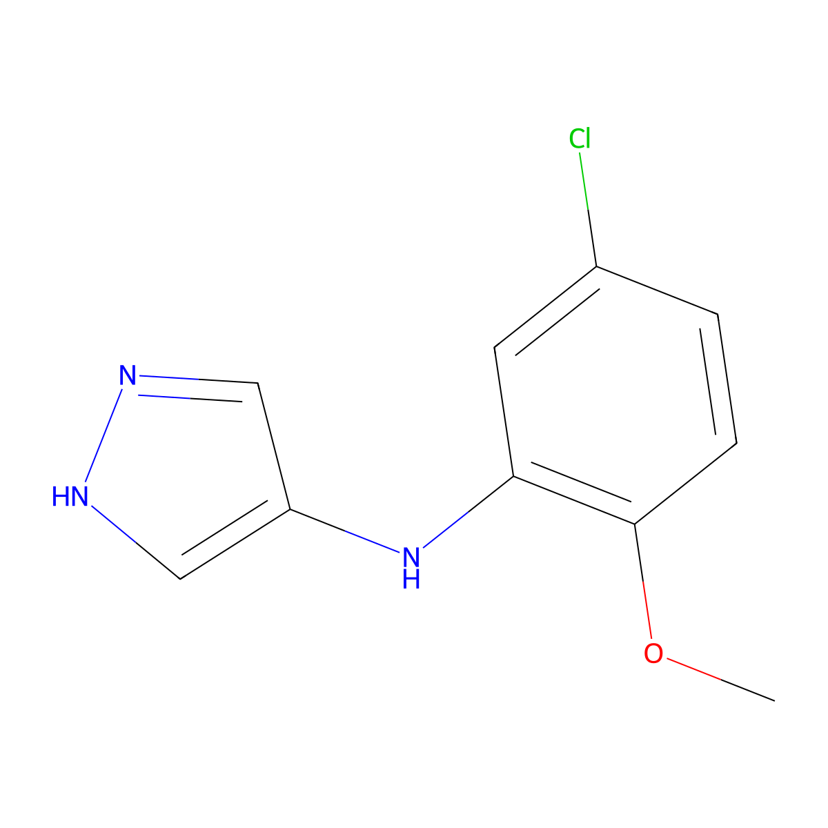 N-(5-Chloro-2-methoxyphenyl)-1H-pyrazol-4-amine molecular structure, CAS 2060057-00-1