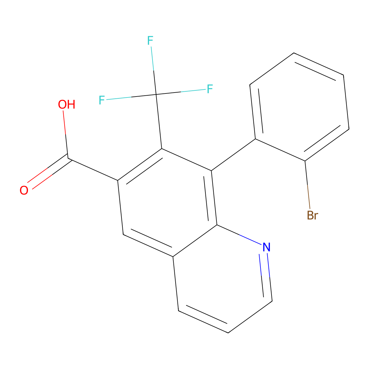 8-(2-Bromophenyl)-7-(trifluoromethyl)quinoline-6-carboxylic acid molecular structure, CAS 2060057-01-2