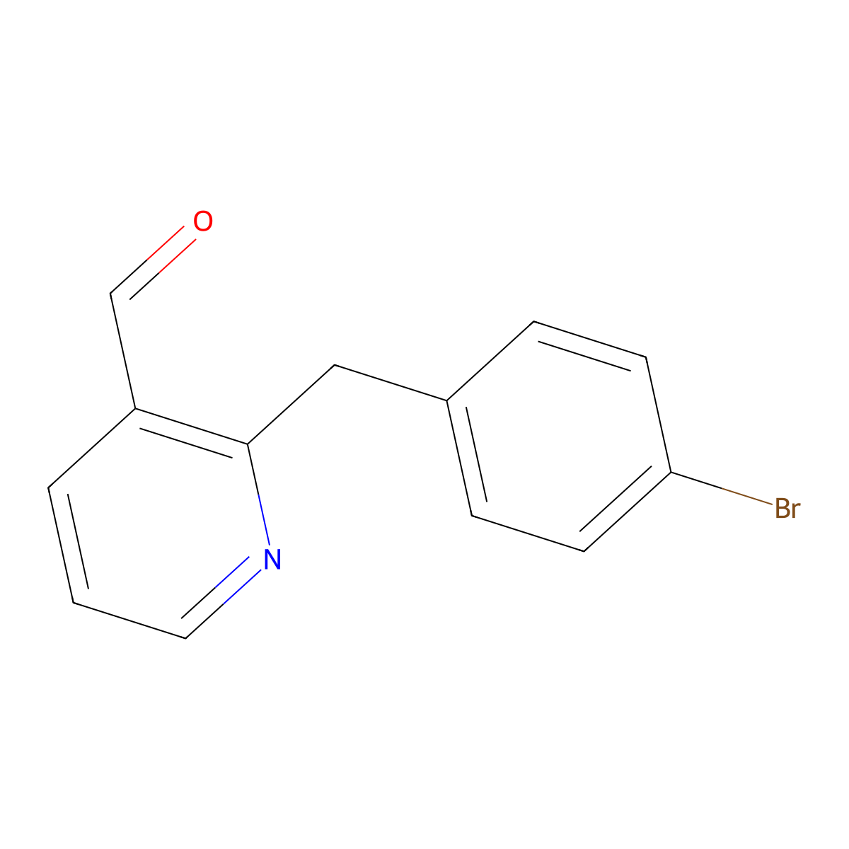 2-[(4-Bromophenyl)methyl]pyridine-3-carbaldehyde molecular structure, CAS 2060057-06-7