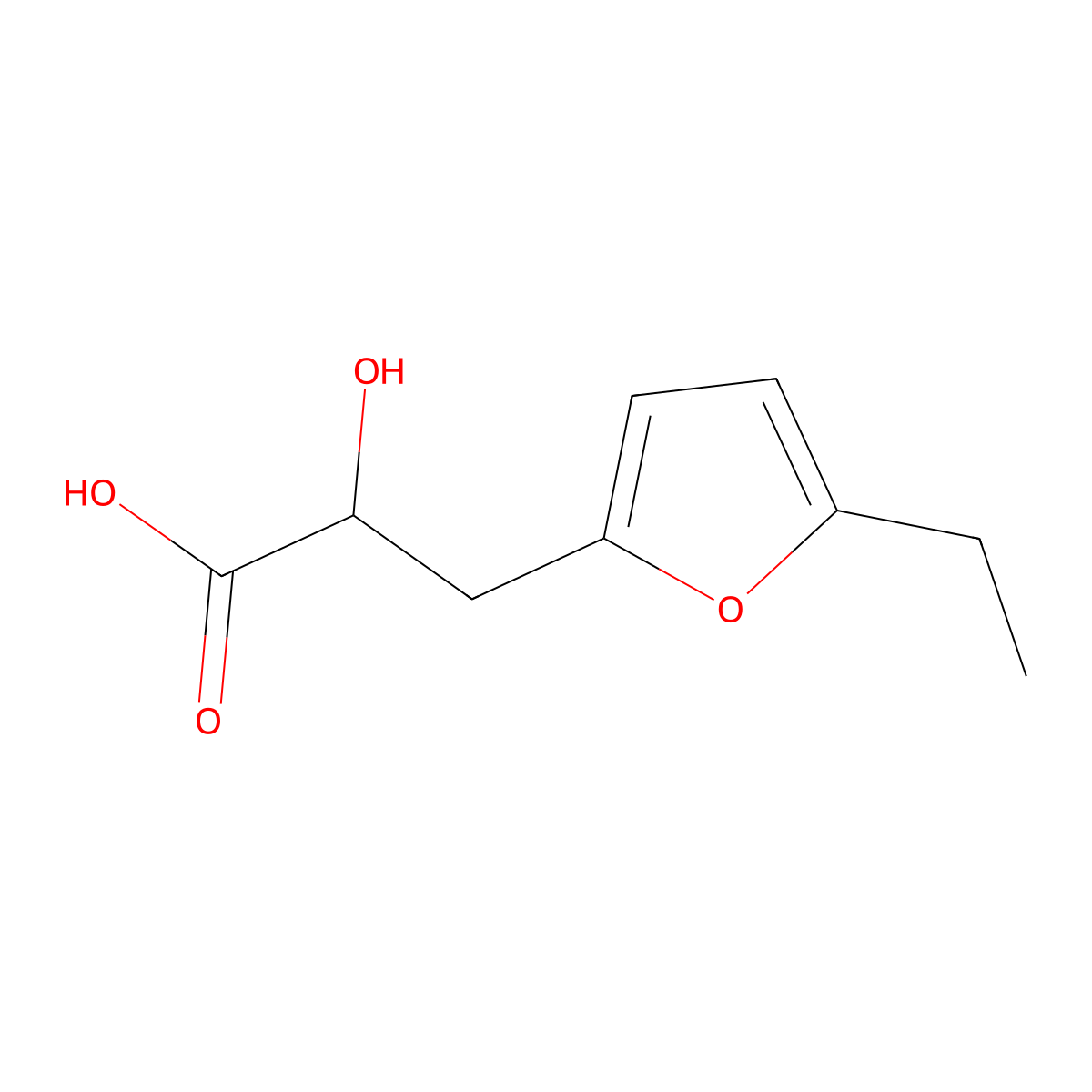 3-(5-Ethylfuran-2-yl)-2-hydroxypropanoic acid molecular structure, CAS 2060057-07-8