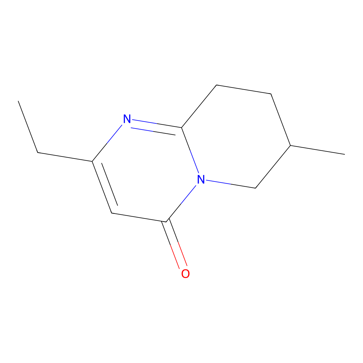 2-Ethyl-7-methyl-4H,6H,7H,8H,9H-pyrido[1,2-a]pyrimidin-4-one molecular structure, CAS 2060057-11-4