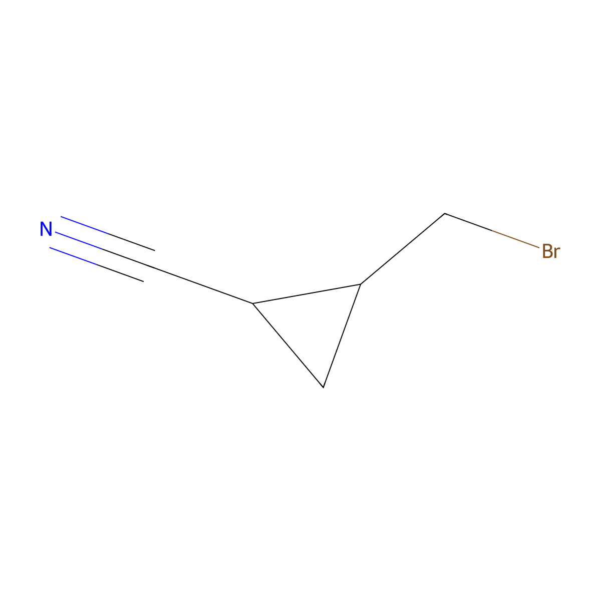 2-(Bromomethyl)cyclopropane-1-carbonitrile molecular structure, CAS 2060057-12-5