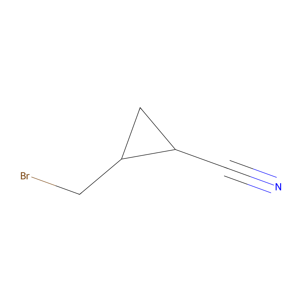 2-(Bromomethyl)cyclopropane-1-carbonitrile molecular structure, CAS 2060057-12-5