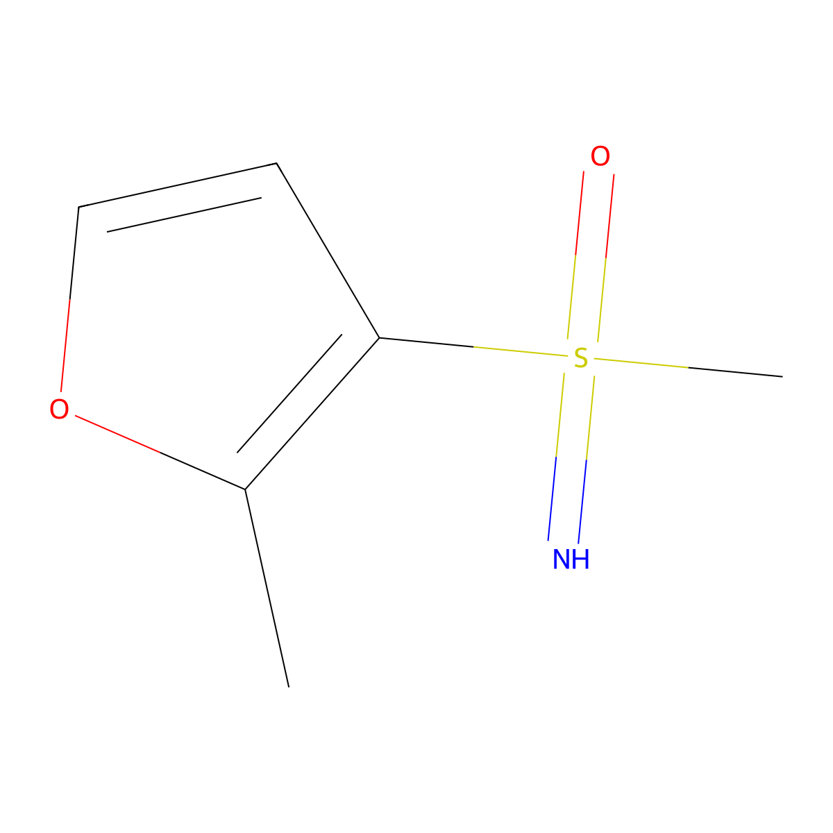 Imino(methyl)(2-methylfuran-3-yl)-lambda6-sulfanone molecular structure, CAS 2060057-13-6