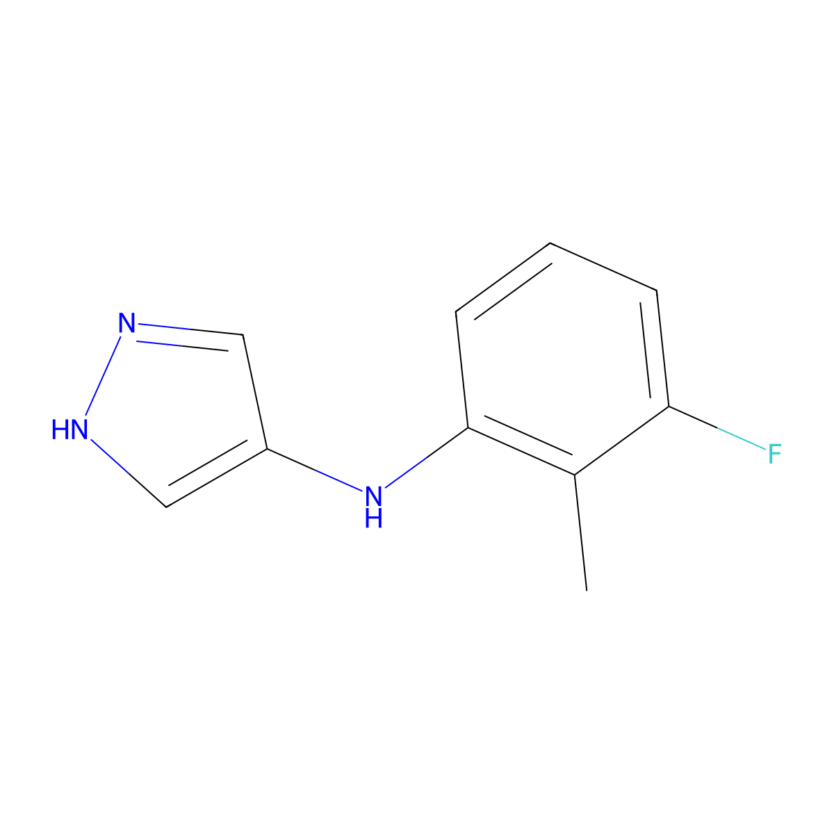 N-(3-Fluoro-2-methylphenyl)-1H-pyrazol-4-amine molecular structure, CAS 2060057-15-8