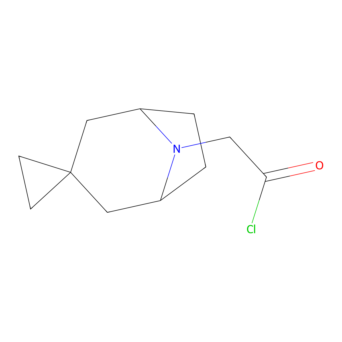 2-{8-Azaspiro[bicyclo[3.2.1]octane-3,1'-cyclopropane]-8-yl}acetyl chloride molecular structure, CAS 2060057-17-0