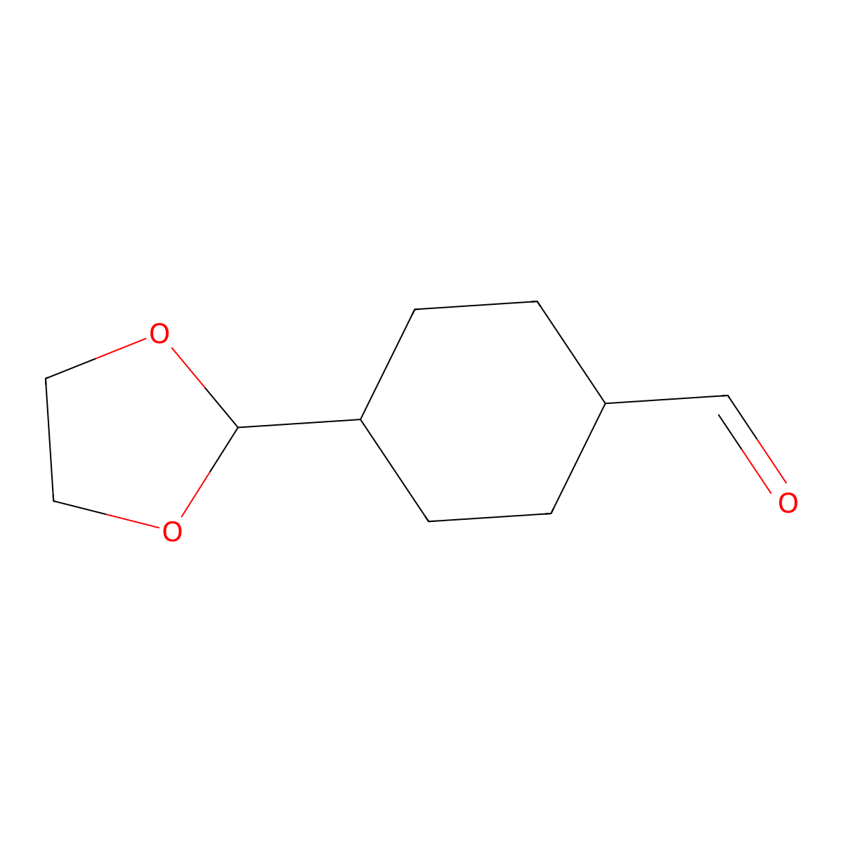 4-(1,3-Dioxolan-2-yl)cyclohexane-1-carbaldehyde molecular structure, CAS 2060057-18-1