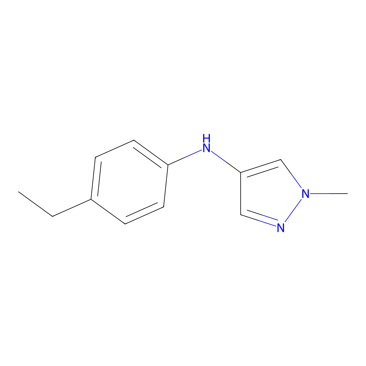 N-(4-Ethylphenyl)-1-methyl-1H-pyrazol-4-amine molecular structure, CAS 2060057-19-2
