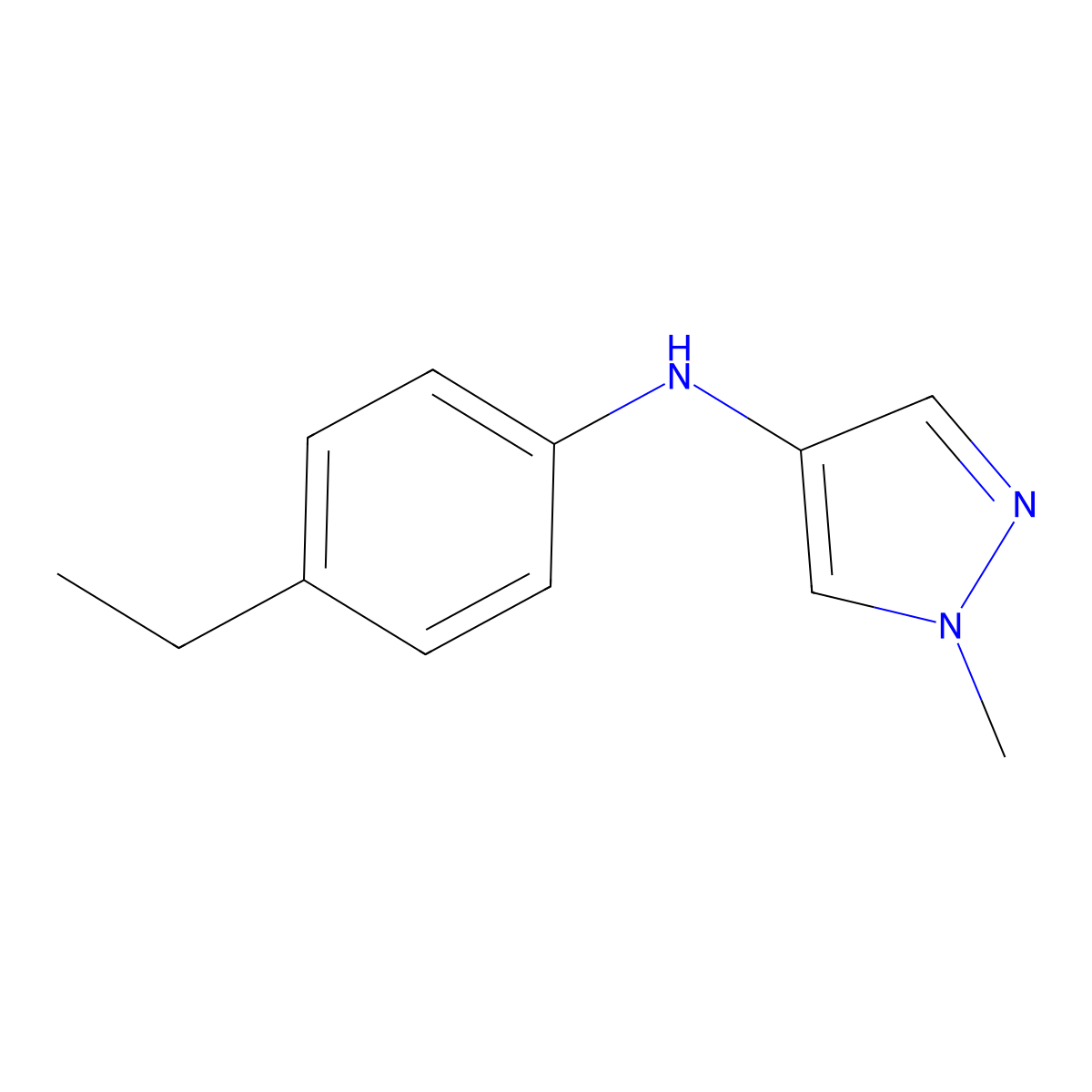 N-(4-Ethylphenyl)-1-methyl-1H-pyrazol-4-amine molecular structure, CAS 2060057-19-2
