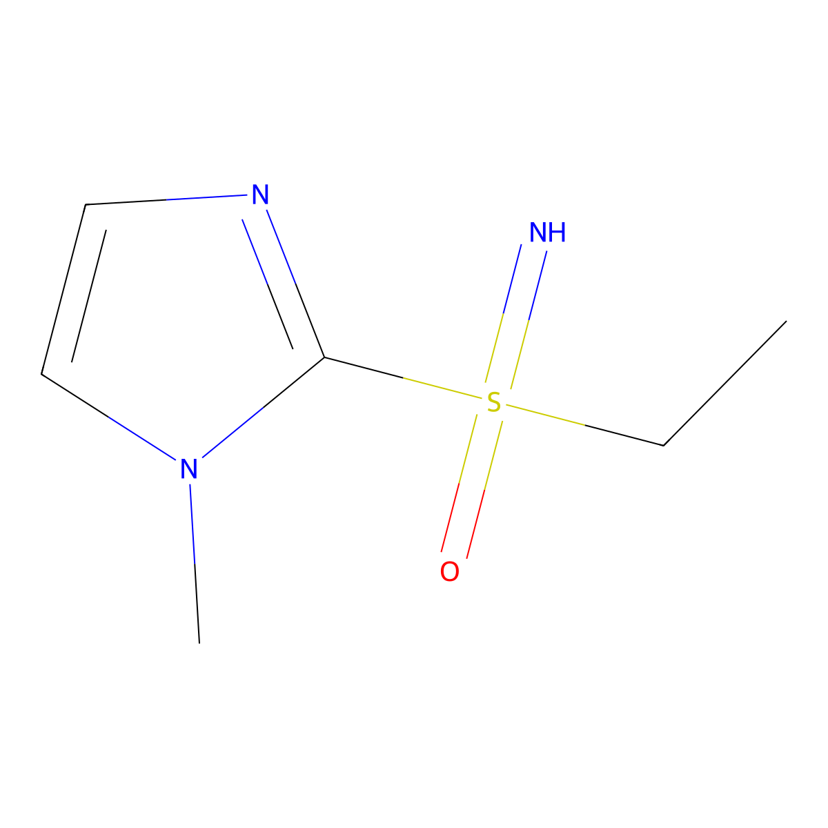 Ethyl(imino)(1-methyl-1H-imidazol-2-yl)-lambda6-sulfanone molecular structure, CAS 2060057-22-7