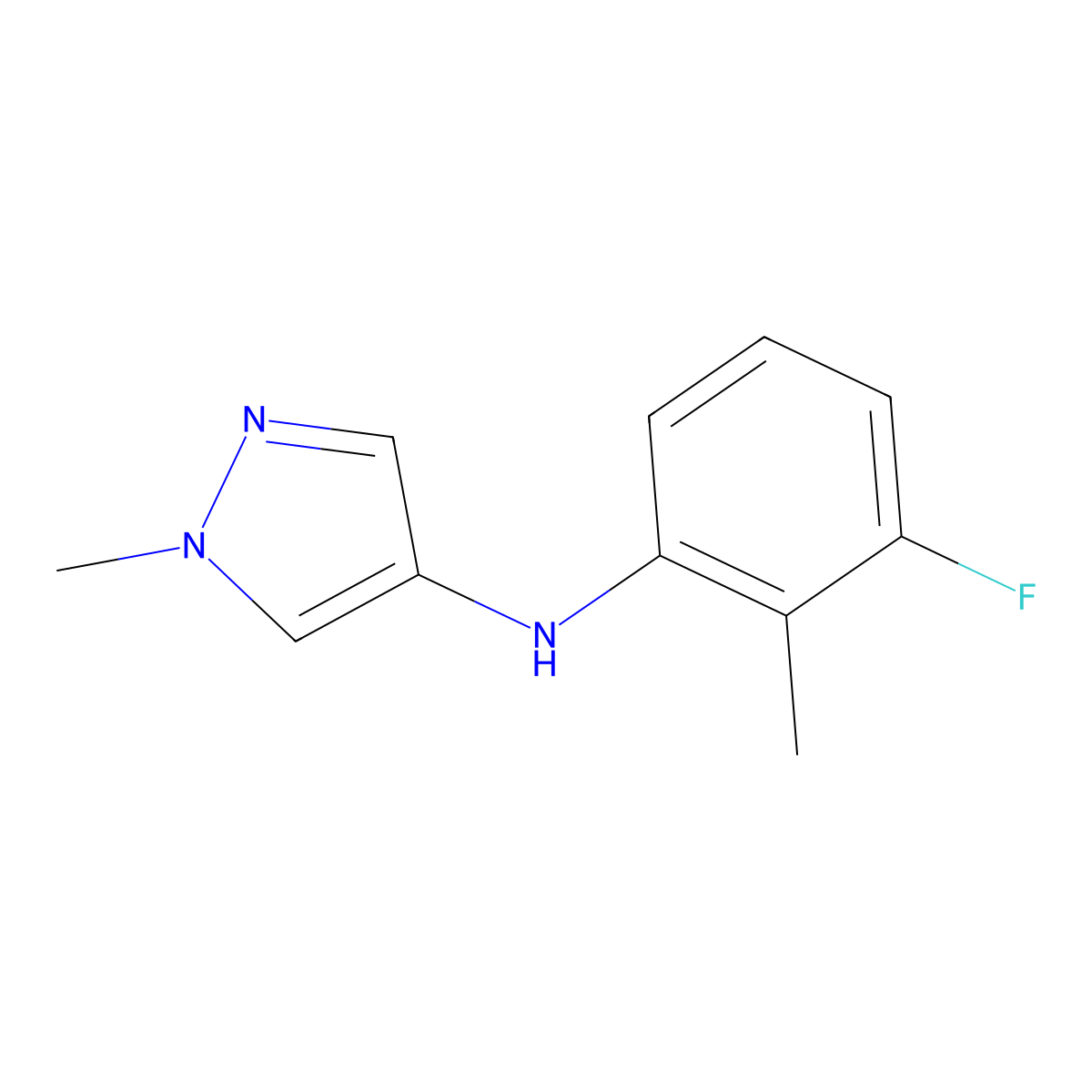 N-(3-Fluoro-2-methylphenyl)-1-methyl-1H-pyrazol-4-amine molecular structure, CAS 2060057-24-9
