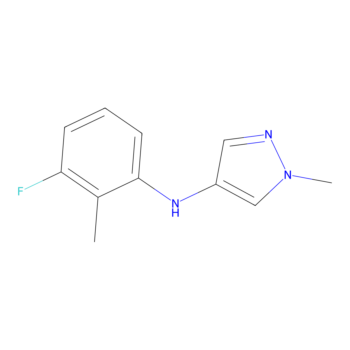 N-(3-Fluoro-2-methylphenyl)-1-methyl-1H-pyrazol-4-amine molecular structure, CAS 2060057-24-9