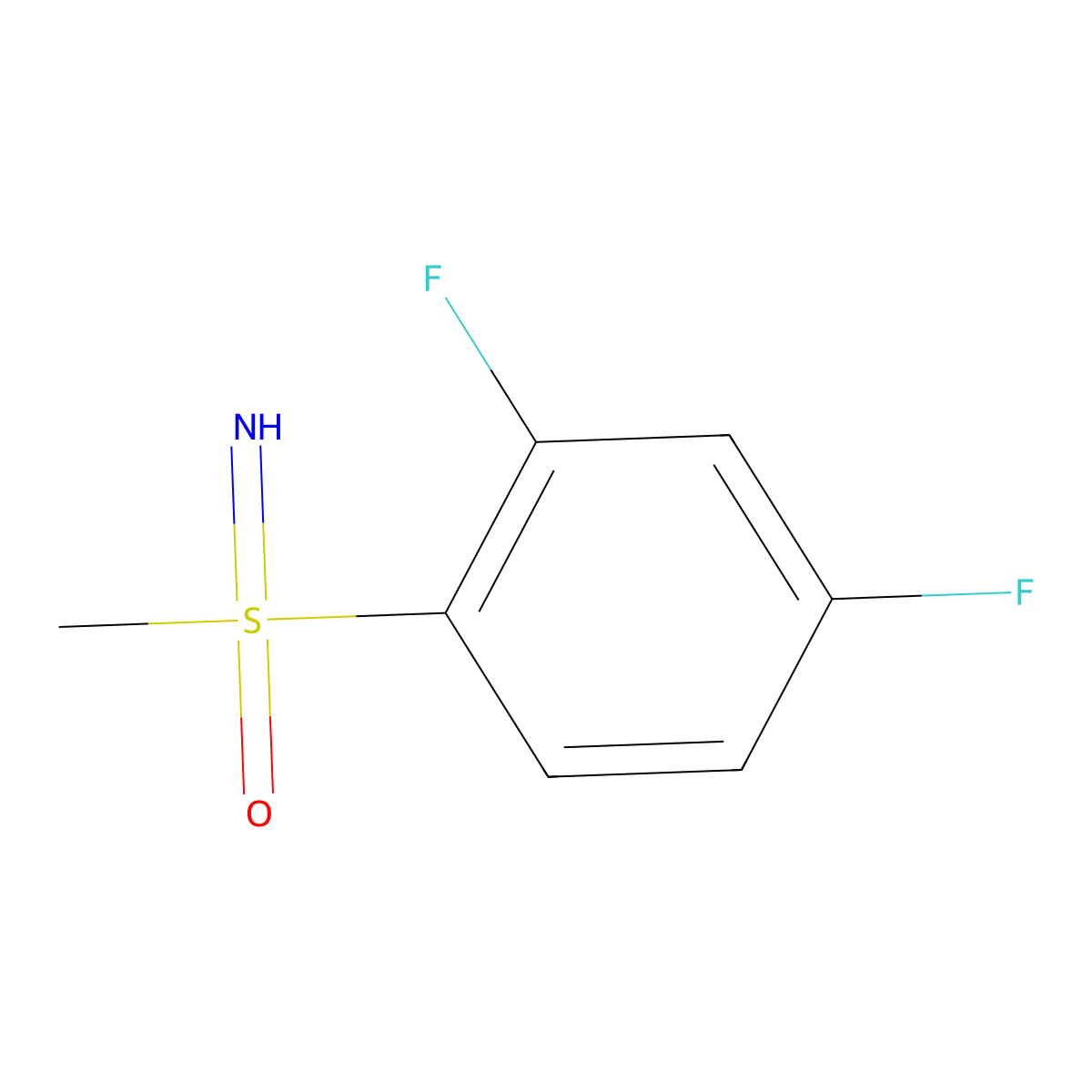 (2,4-Difluorophenyl)(imino)methyl-lambda6-sulfanone molecular structure, CAS 2060057-27-2