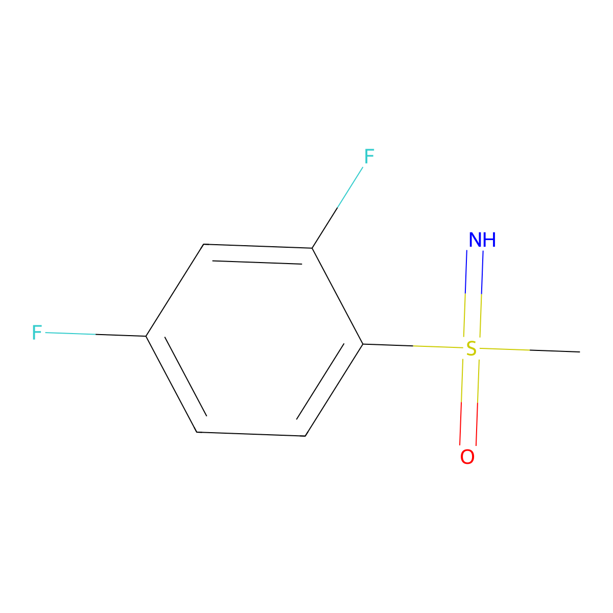 (2,4-Difluorophenyl)(imino)methyl-lambda6-sulfanone molecular structure, CAS 2060057-27-2