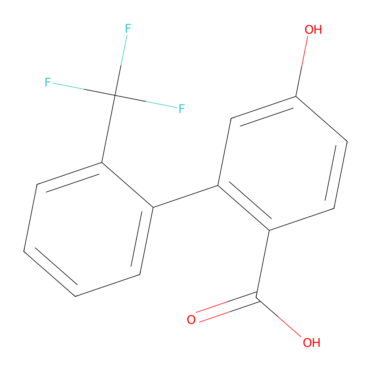 4-Hydroxy-2-[2-(trifluoromethyl)phenyl]benzoic acid molecular structure, CAS 2060057-28-3