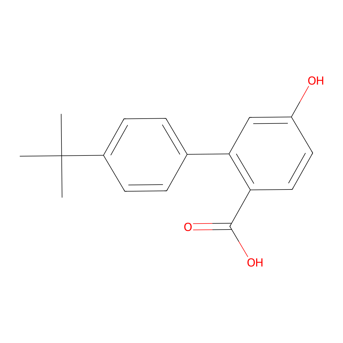 2-(4-tert-Butylphenyl)-4-hydroxybenzoic acid molecular structure, CAS 2060057-32-9