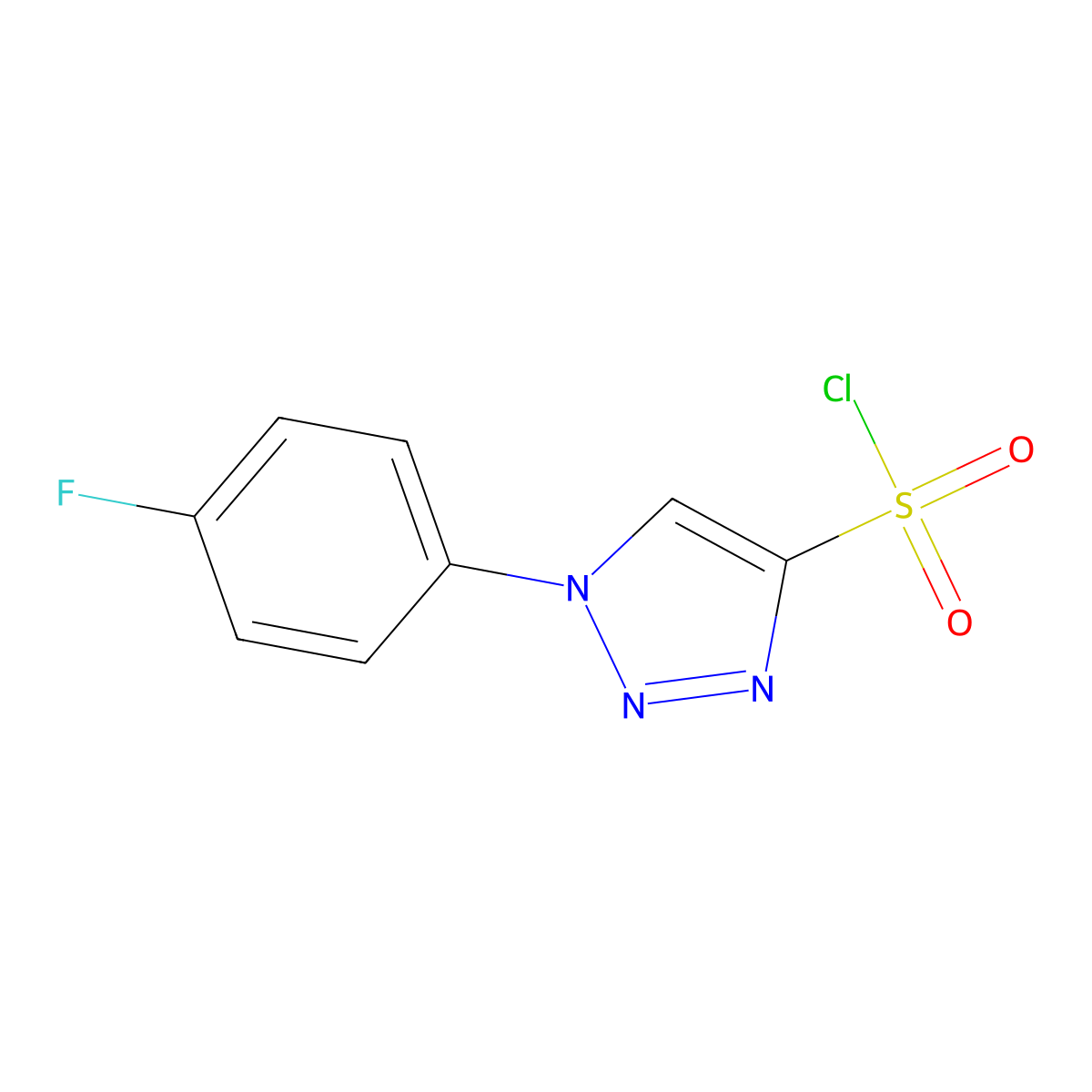 1-(4-Fluorophenyl)-1H-1,2,3-triazole-4-sulfonyl chloride molecular structure, CAS 2060057-42-1