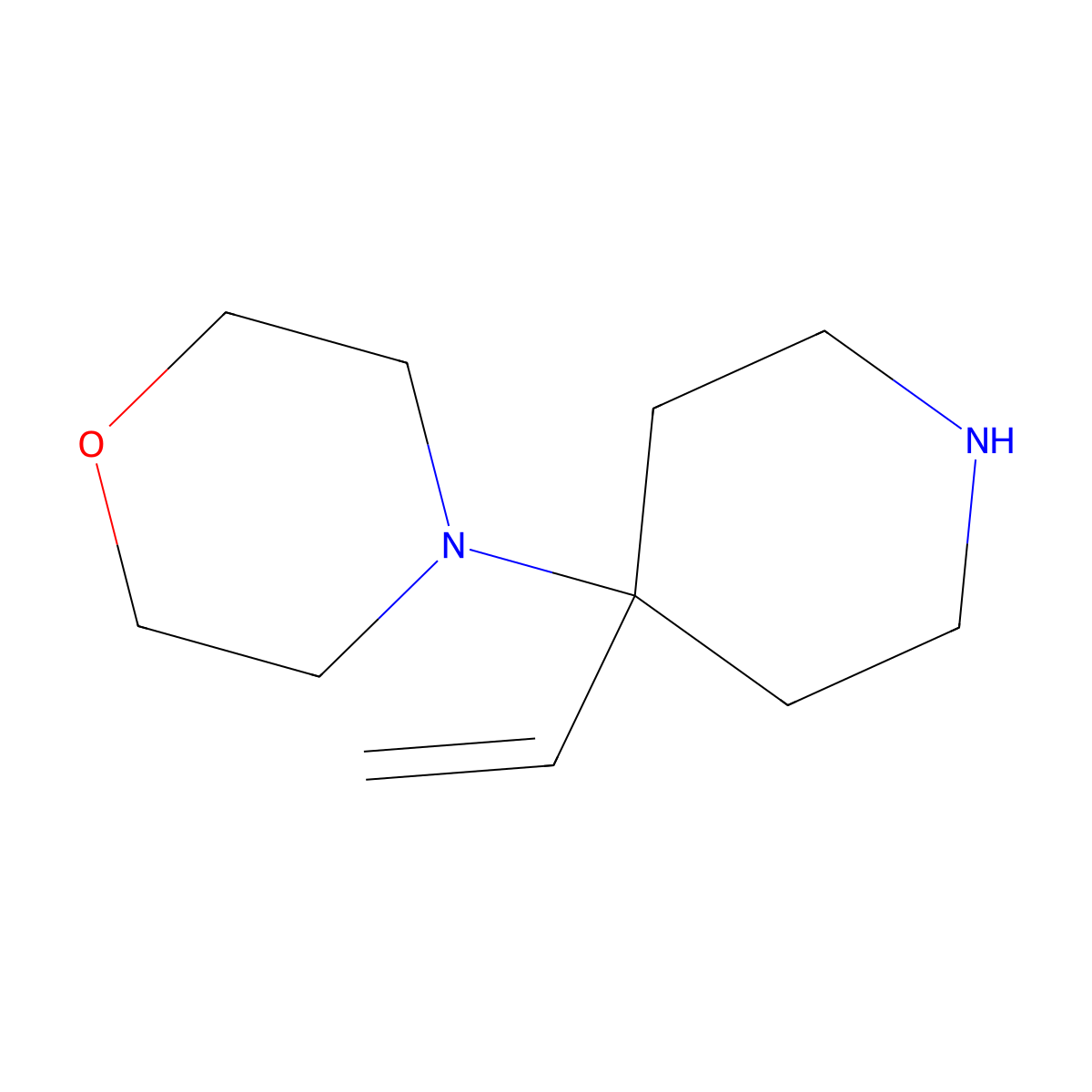 4-(4-Ethenylpiperidin-4-yl)morpholine molecular structure, CAS 2060057-43-2
