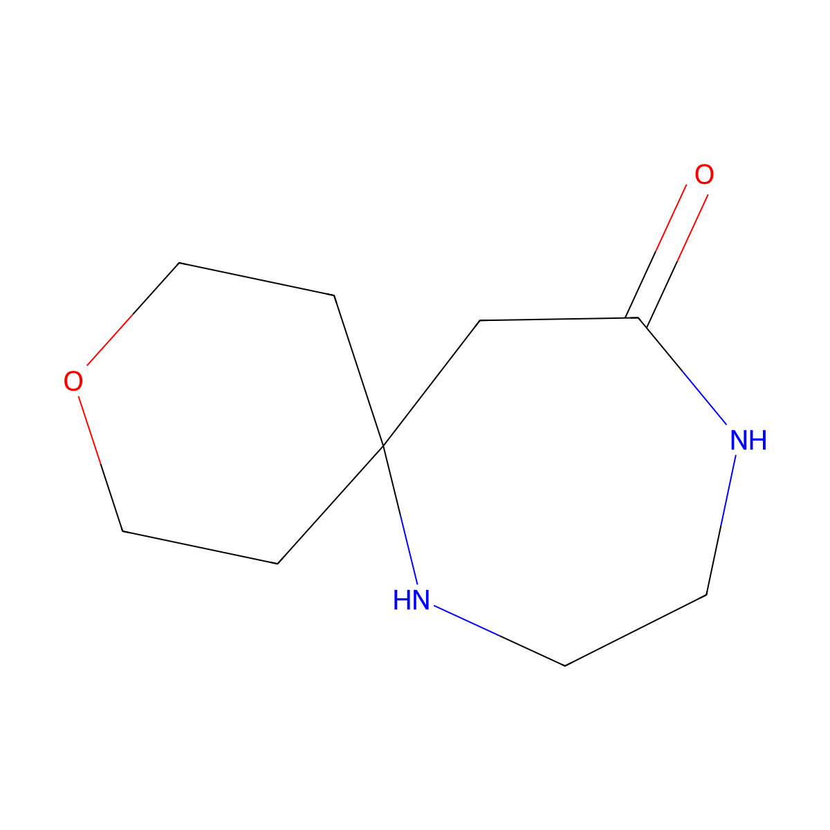 3-Oxa-7,10-diazaspiro(5.6)dodecan-11-one molecular structure, CAS 2060057-54-5