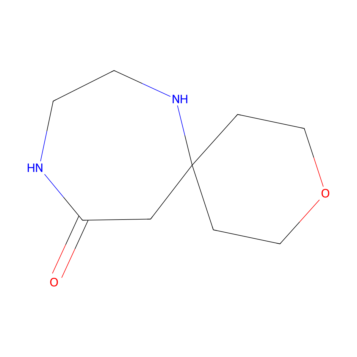 3-Oxa-7,10-diazaspiro(5.6)dodecan-11-one molecular structure, CAS 2060057-54-5