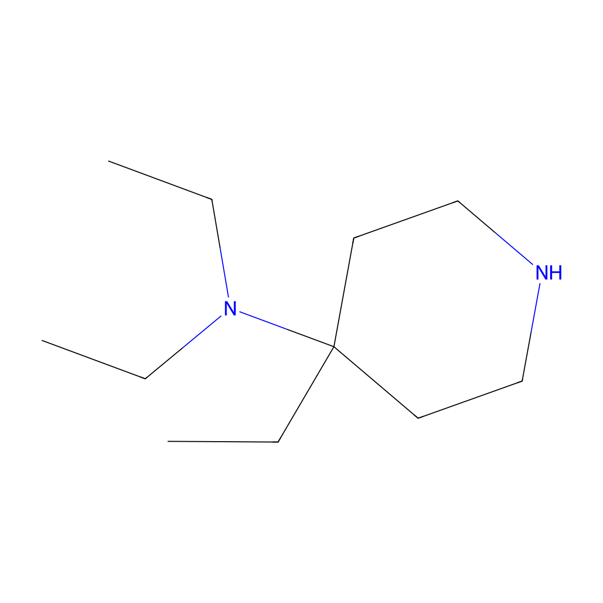 N,N,4-Triethylpiperidin-4-amine molecular structure, CAS 2060057-56-7