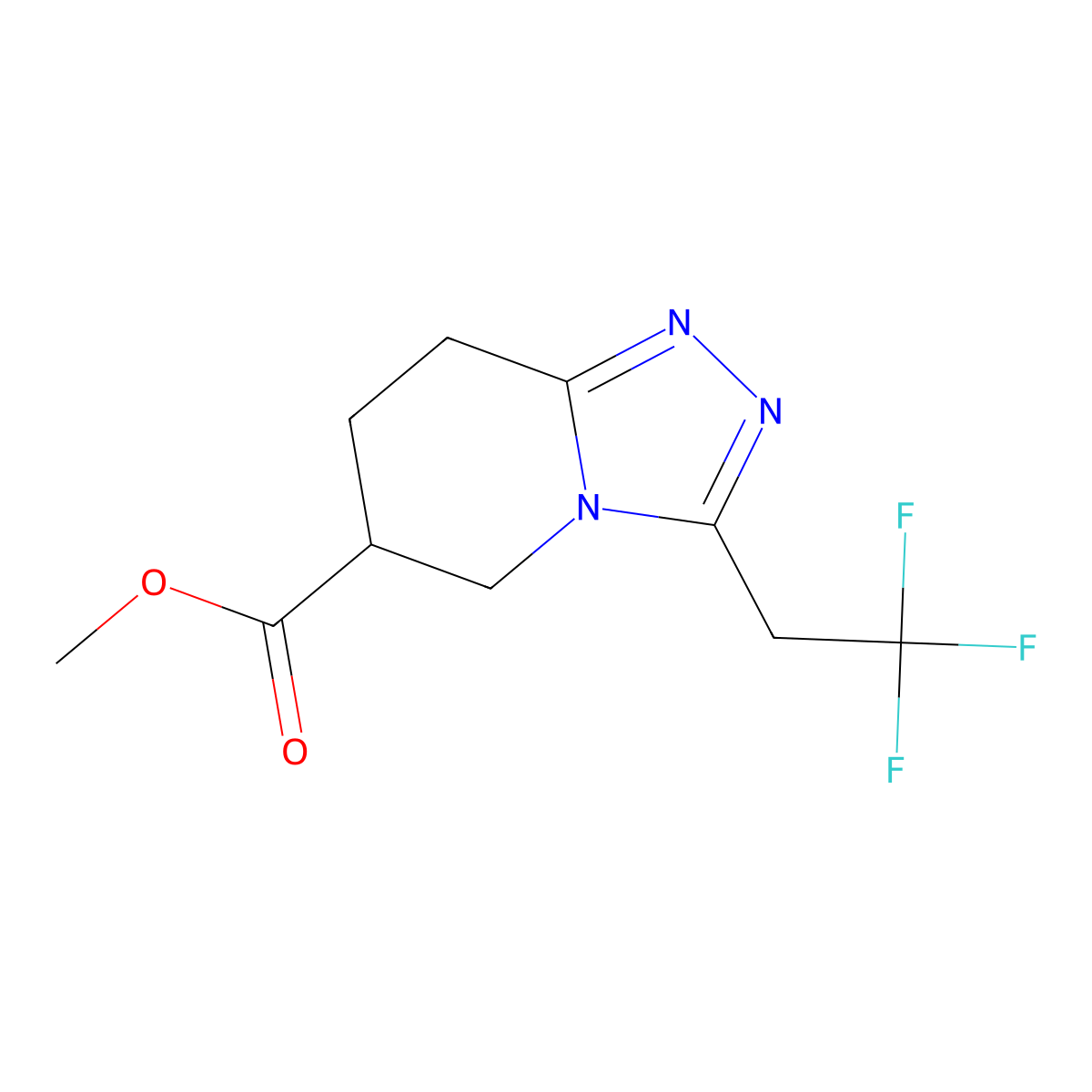 Methyl 3-(2,2,2-trifluoroethyl)-5H,6H,7H,8H-[1,2,4]triazolo[4,3-a]pyridine-6-carboxylate molecular structure, CAS 2060057-58-9