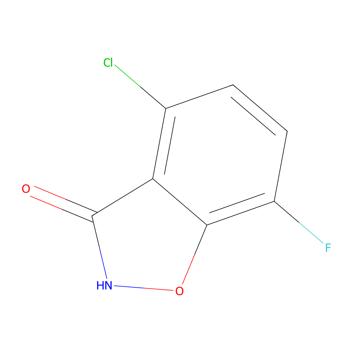 4-Chloro-7-fluoro-1,2-benzoxazol-3-ol molecular structure, CAS 2060057-69-2