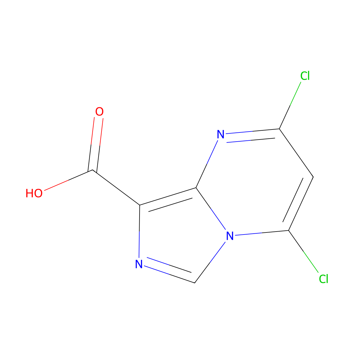 2,4-Dichloroimidazo[1,5-a]pyrimidine-8-carboxylic acid molecular structure, CAS 2060057-71-6