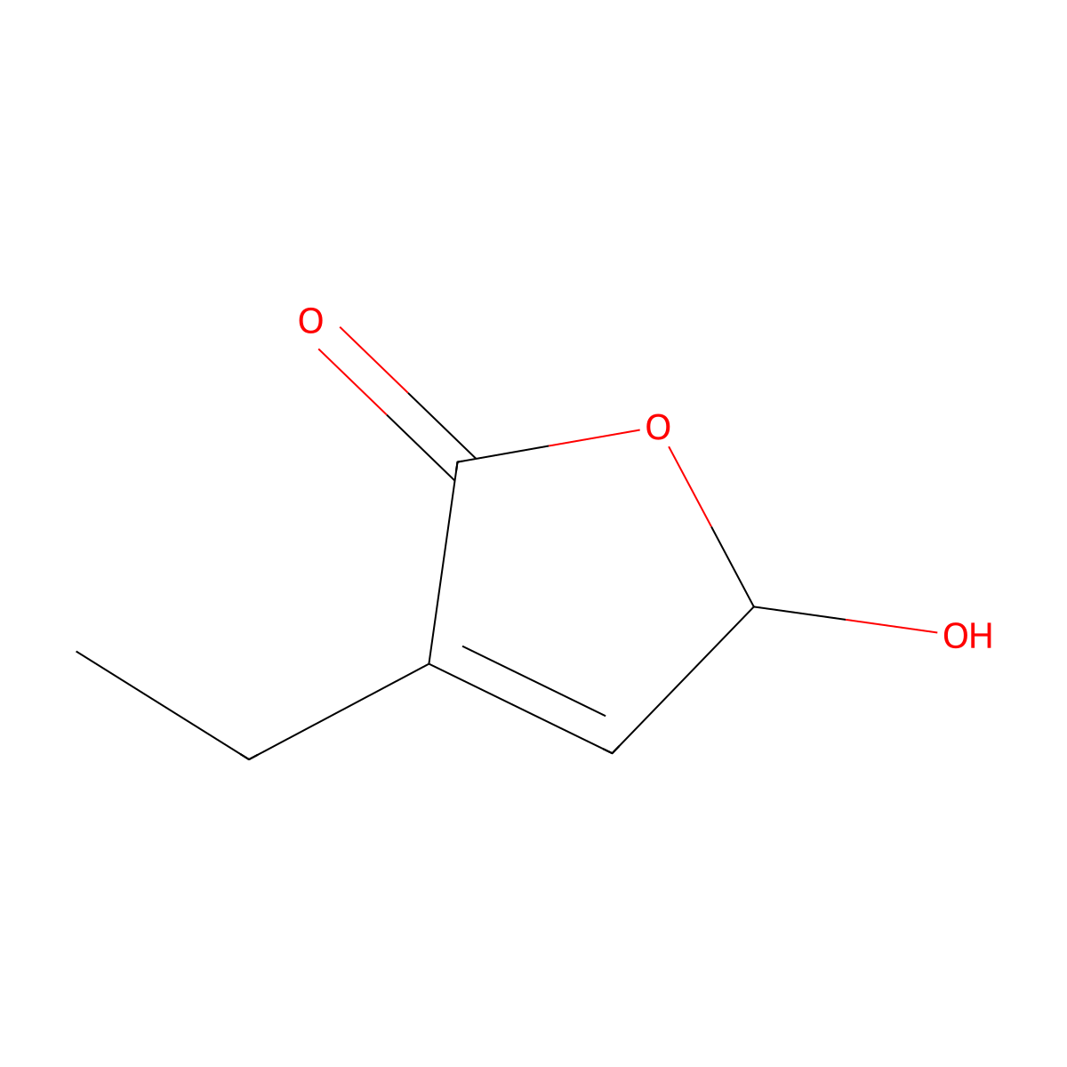 3-Ethyl-5-hydroxy-2,5-dihydrofuran-2-one molecular structure, CAS 2060057-77-2