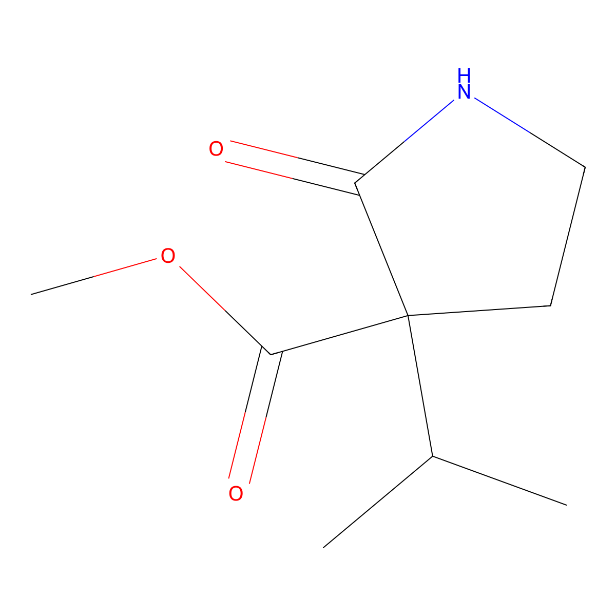 Methyl 2-oxo-3-(propan-2-yl)pyrrolidine-3-carboxylate molecular structure, CAS 2060057-78-3