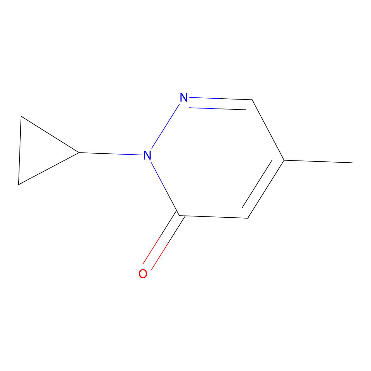 2-Cyclopropyl-5-methylpyridazin-3(2H)-one molecular structure, CAS 2060057-81-8