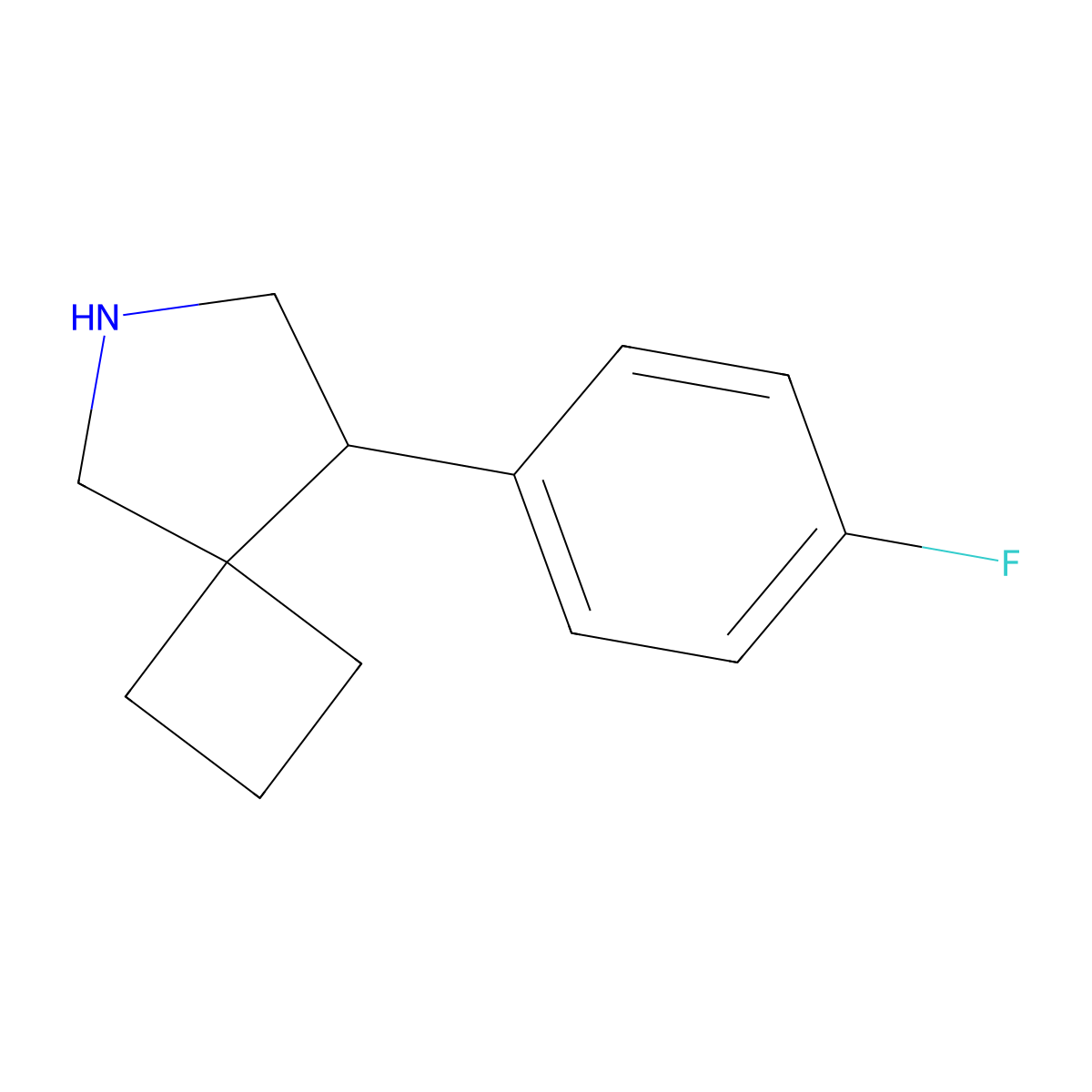 8-(4-Fluorophenyl)-6-azaspiro[3.4]octane molecular structure, CAS 2060057-82-9