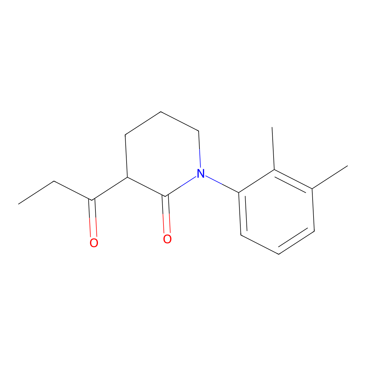 1-(2,3-Dimethylphenyl)-3-propanoylpiperidin-2-one molecular structure, CAS 2060057-84-1