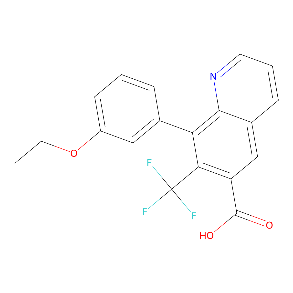 8-(3-Ethoxyphenyl)-7-(trifluoromethyl)quinoline-6-carboxylic acid molecular structure, CAS 2060057-85-2