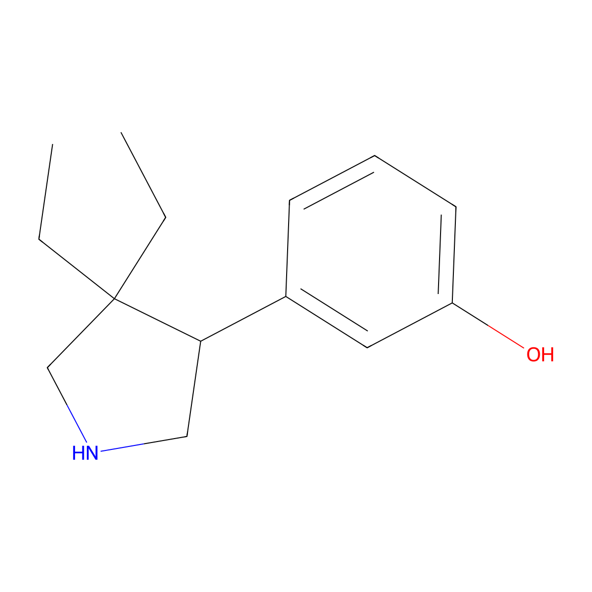 3-(4,4-Diethylpyrrolidin-3-yl)phenol molecular structure, CAS 2060057-87-4
