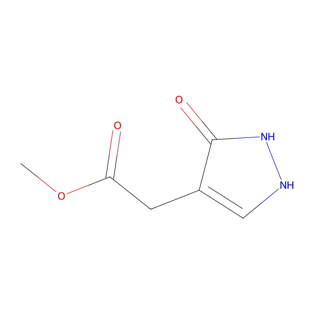 methyl 2-(3-oxo-2,3-dihydro-1H-pyrazol-4-yl)acetate molecular structure, CAS 2060058-00-4