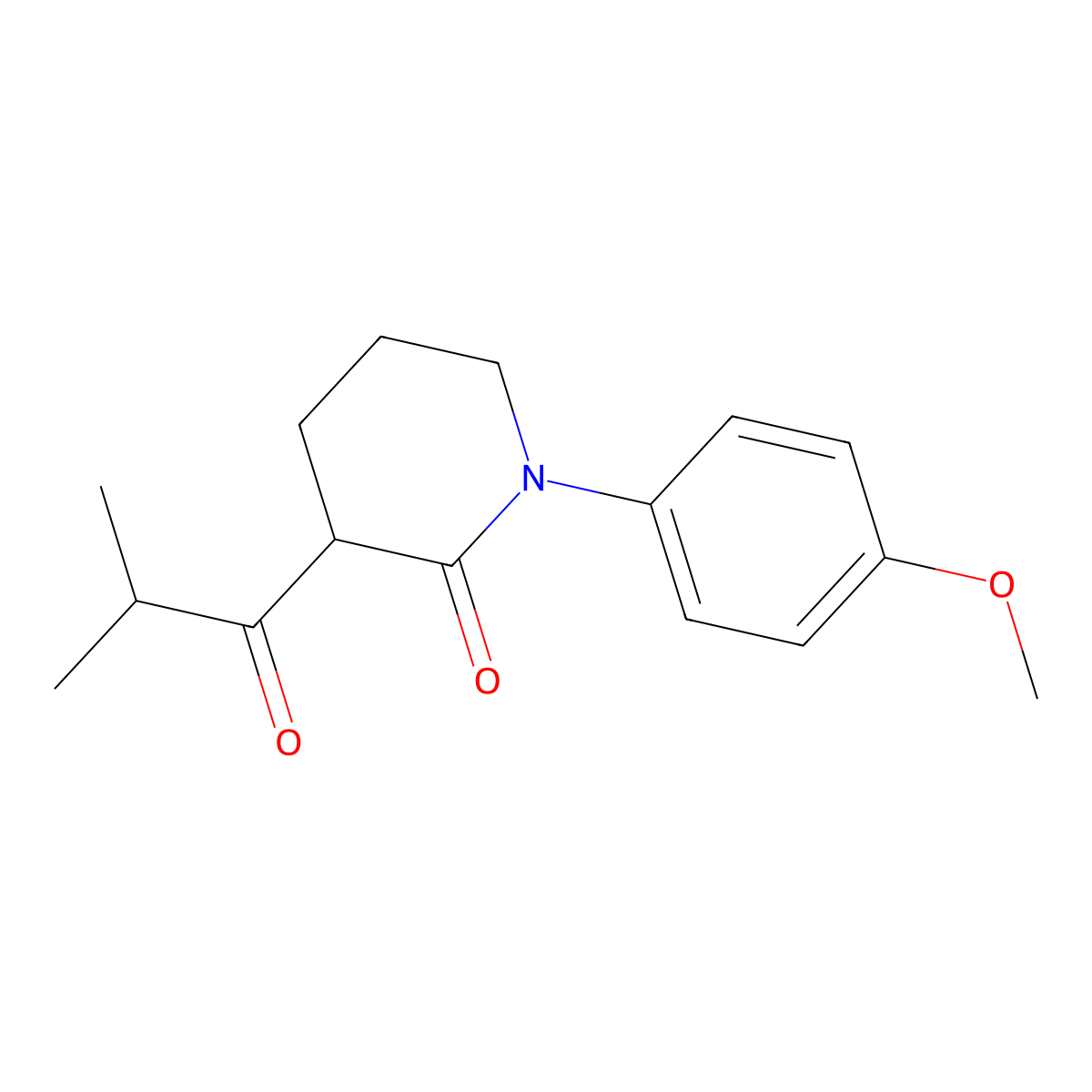 1-(4-Methoxyphenyl)-3-(2-methylpropanoyl)piperidin-2-one molecular structure, CAS 2060058-05-9