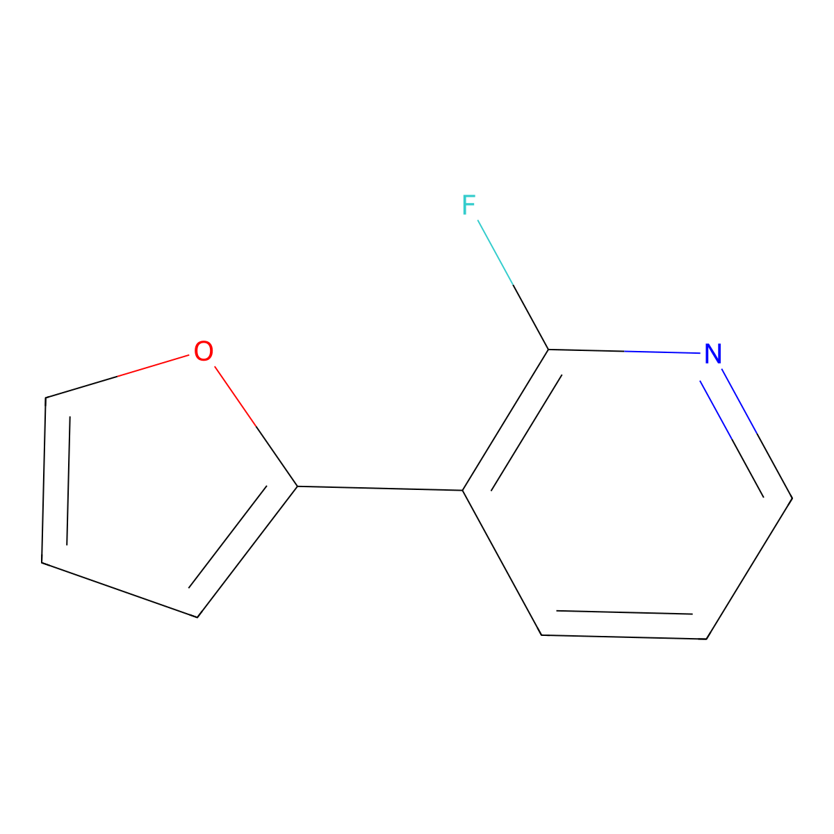 2-Fluoro-3-(furan-2-yl)pyridine molecular structure, CAS 2060058-06-0
