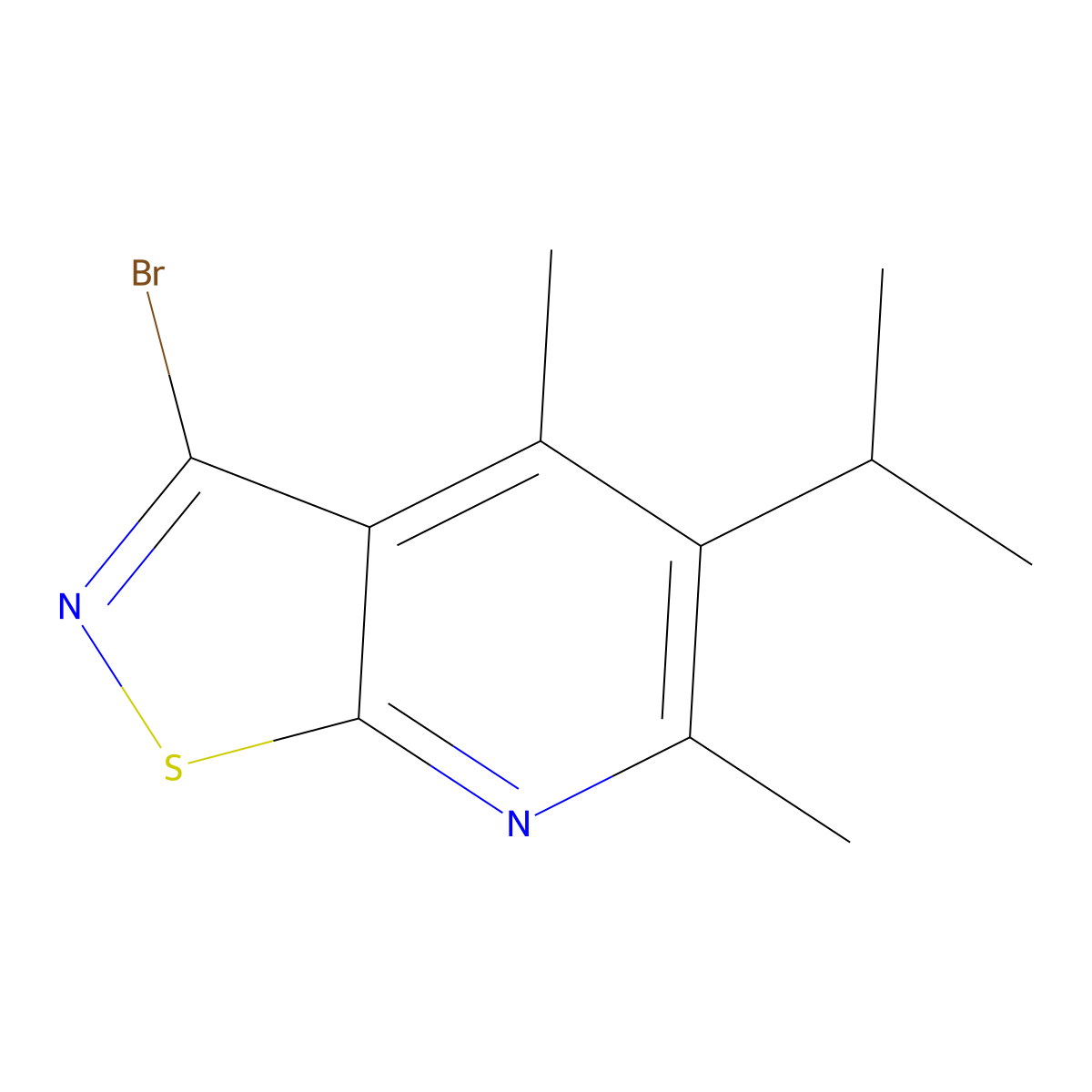 3-Bromo-4,6-dimethyl-5-(propan-2-yl)-[1,2]thiazolo[5,4-b]pyridine molecular structure, CAS 2060058-07-1