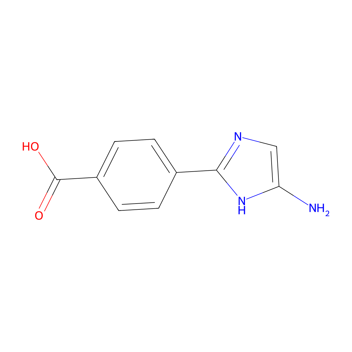 4-(4-Amino-1H-imidazol-2-yl)benzoic acid molecular structure, CAS 2060058-15-1