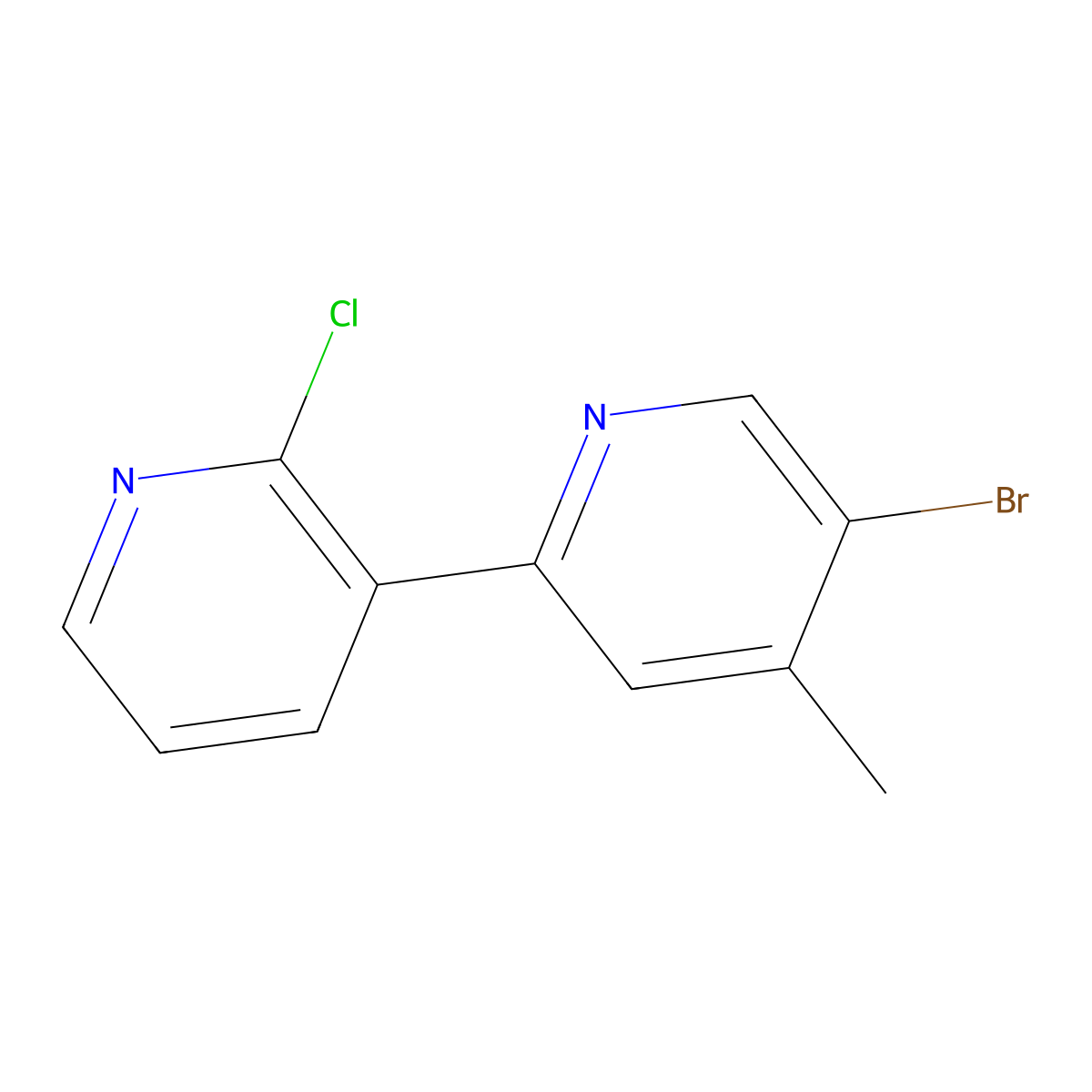 5-Bromo-2-(2-chloropyridin-3-yl)-4-methylpyridine molecular structure, CAS 2060058-20-8