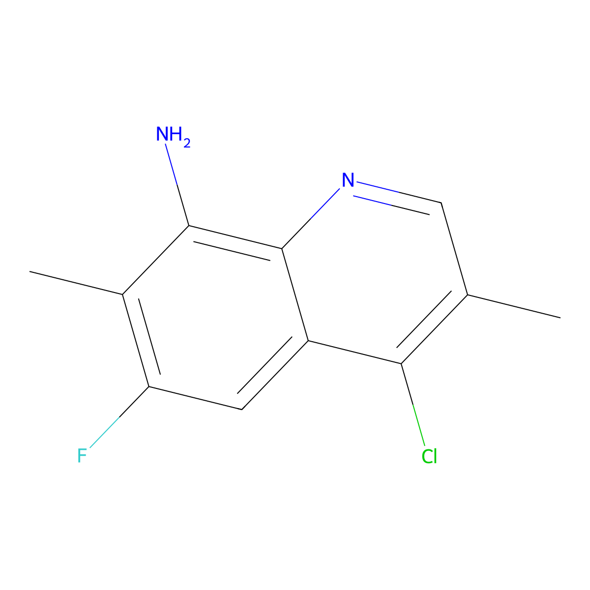 4-Chloro-6-fluoro-3,7-dimethylquinolin-8-amine molecular structure, CAS 2060058-31-1