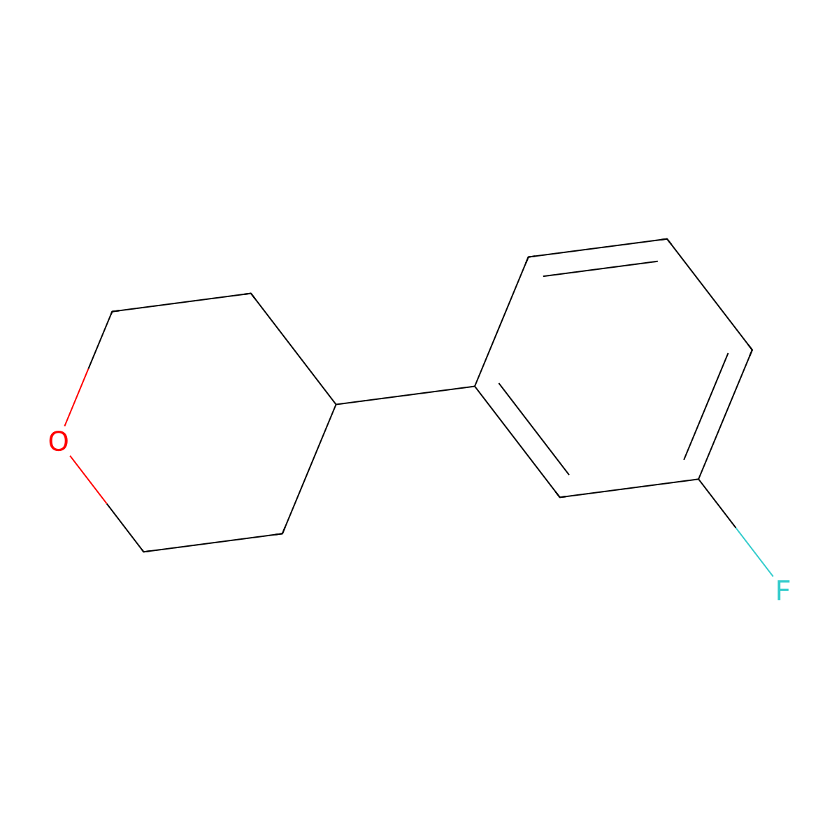 4-(3-Fluorophenyl)oxane molecular structure, CAS 2060058-40-2