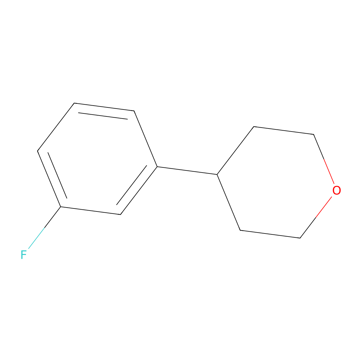 4-(3-Fluorophenyl)oxane molecular structure, CAS 2060058-40-2