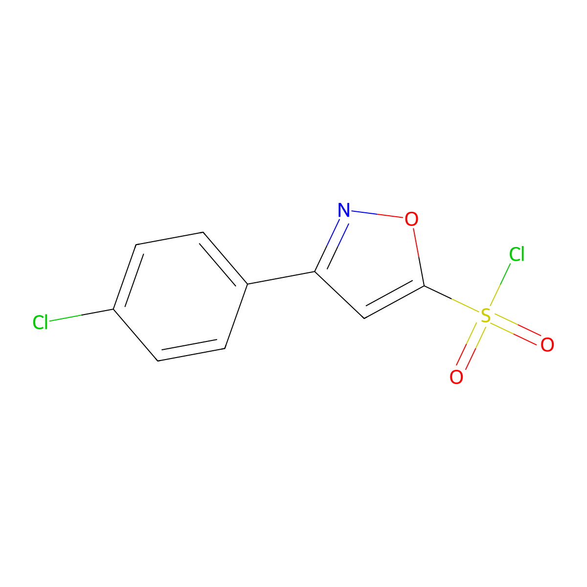 3-(4-Chlorophenyl)-1,2-oxazole-5-sulfonyl chloride molecular structure, CAS 2060058-42-4