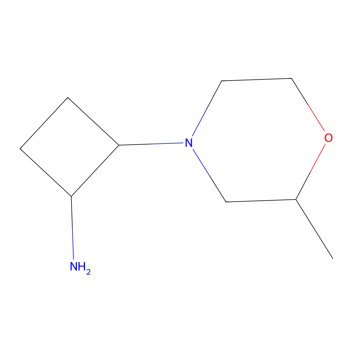 2-(2-Methylmorpholin-4-yl)cyclobutan-1-amine molecular structure, CAS 2060058-49-1